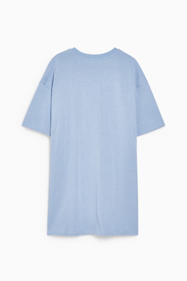 Tieners & jongvolwassenen - CLOCKHOUSE - T-shirt-jurk - lichtblauw