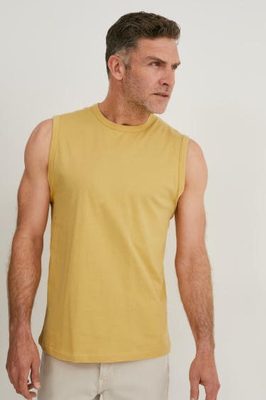 Heren - Tanktop - geel