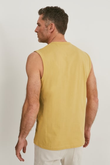 Heren - Tanktop - geel