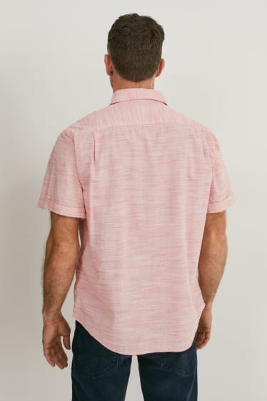 Uomo - Camicia - regular fit - collo all'italiana - rosa