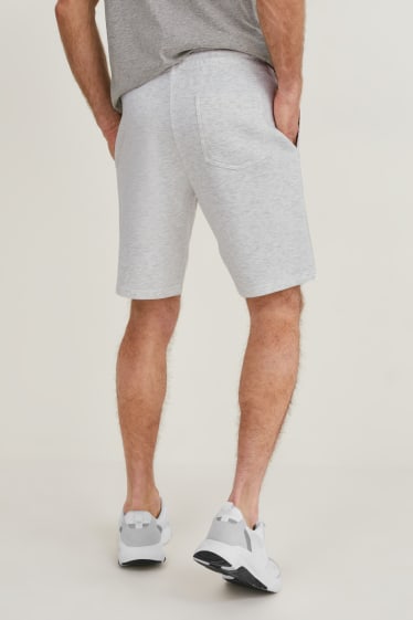 Herren - Sweatshorts  - weiss-melange