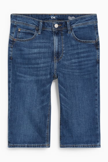 Donna - Bermuda di jeans - a vita medio-alta - effetto push-up - jeans blu
