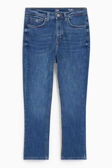 Dames - Capri jeans - high waist - LYCRA® - jeansblauw