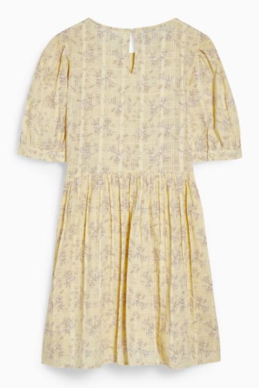 Women - Fit & flare dress - floral - yellow