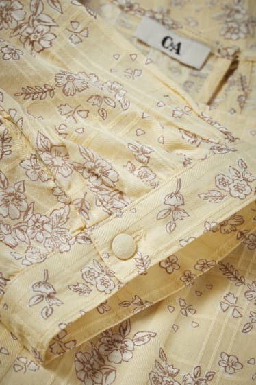Dámské - Šaty fit & flare - s květinovým vzorem - žlutá