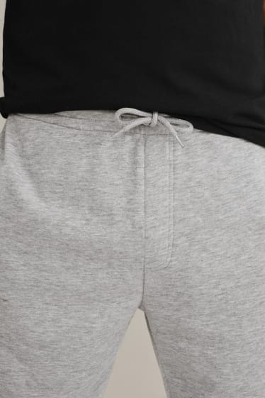Uomo - Shorts in felpa  - grigio chiaro melange