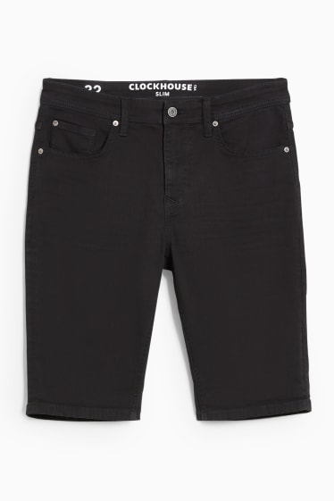 Hommes - CLOCKHOUSE - short en jean - noir