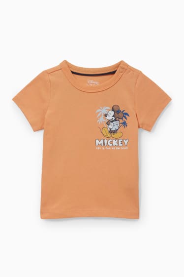 Baby's - Mickey Mouse - baby-T-shirt - oranje mix