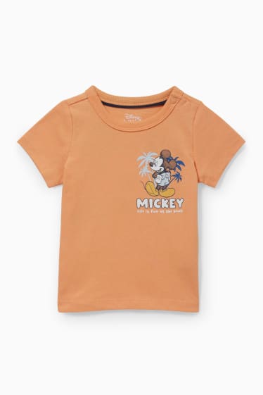 Babies - Mickey Mouse - baby short sleeve T-shirt - orange-melange