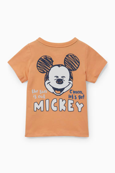 Baby's - Mickey Mouse - baby-T-shirt - oranje mix