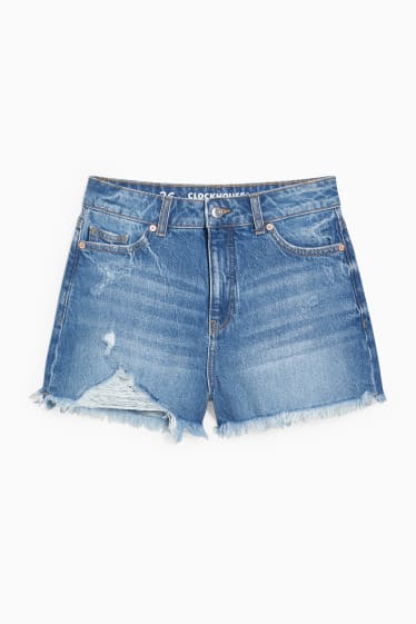 Ragazzi e giovani - CLOCKHOUSE - shorts di jeans - vita alta - LYCRA® - jeans blu