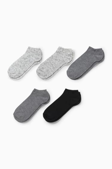 Enfants - Lot de 5 paires - chaussettes de sport - gris clair chiné