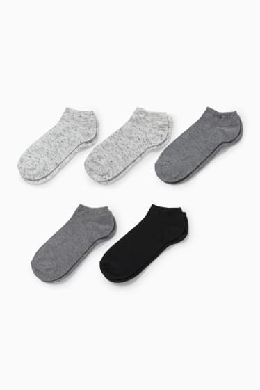 Nena - Paquet de 5 - mitjons turmellers - gris clar jaspiat
