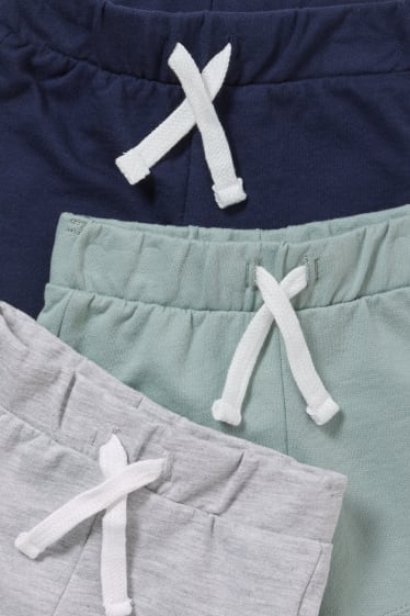 Babies - Multipack of 3 - baby sweat shorts - dark blue