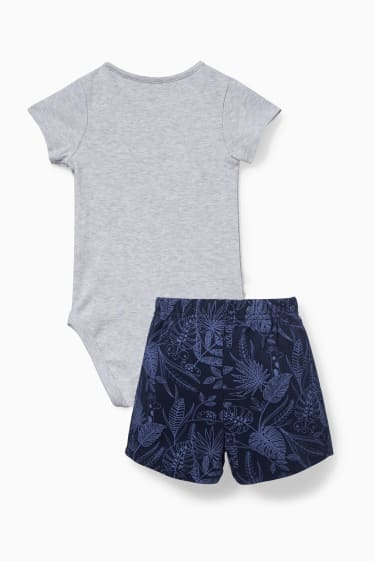 Bébés - Pyjashort pour bébé - 2 pièces - gris