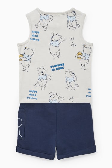 Bebés - Winnie the Pooh - set - camiseta sin mangas y shorts deportivos para bebé - 2 piezas - beis jaspeado