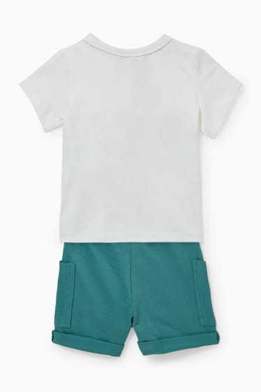 Neonati - Topolino - set - maglia a maniche corte e shorts di felpa per neonati - bianco