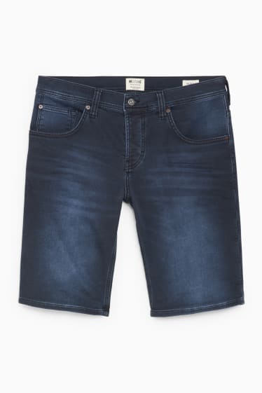 Men - MUSTANG - denim shorts - midwaist - Chicago - denim-dark blue