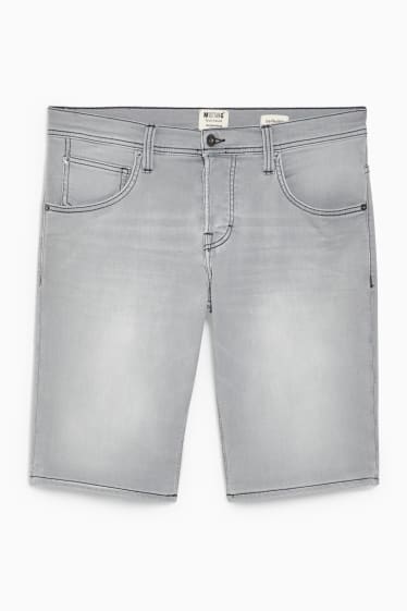 Men - MUSTANG - denim shorts - mid waist - Chicago - denim-light gray