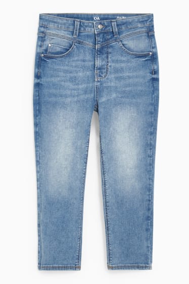 Femmes - Jean corsaire - high waist - LYCRA® - jean bleu clair