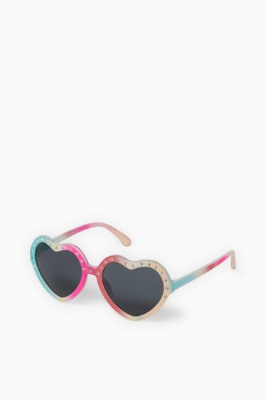 Dětské - Souprava - sluneční brýle a pouzdro na brýle - 2dílná - lesklé provedení - barevná