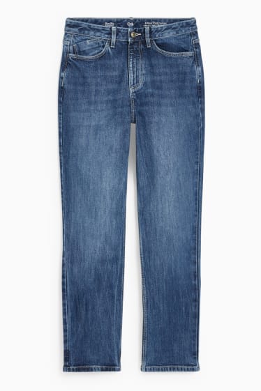 Dames - Straight jeans - super high waist - LYCRA® - jeansblauw