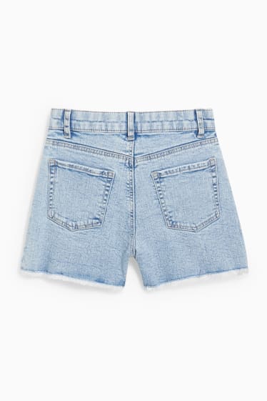 Kinder - Set - Jeans-Shorts und Bandana - 2 teilig - jeansblau