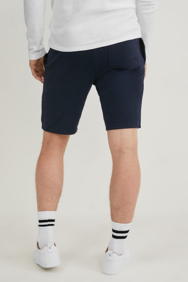 Heren - Set van 2 - sweatshort - donkerblauw