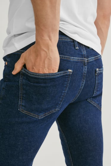 Men - Slim jeans - with hemp fibres - LYCRA® - denim-dark blue