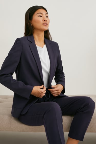 Women - Business blazer with shoulder pads - dark blue
