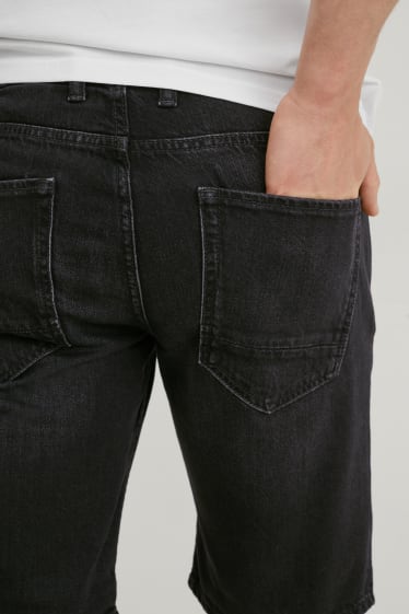 Men - Denim shorts - LYCRA® - denim-dark gray