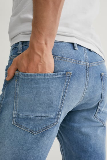 Men - Denim shorts - LYCRA® - blue denim
