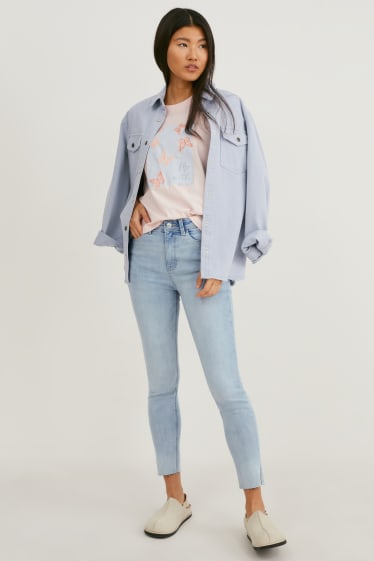 Damen - Skinny Jeans - High Waist - helljeansblau