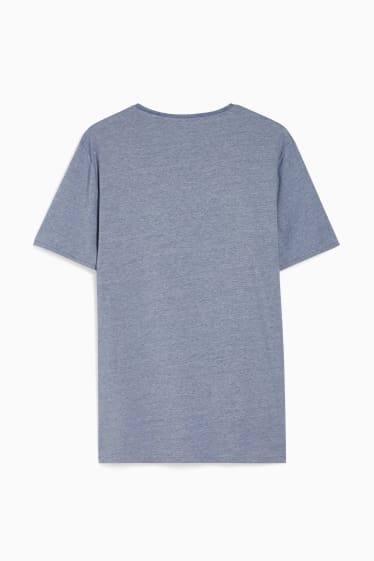 Pánské - Tričko - Flex - LYCRA® - pruhované - modrá
