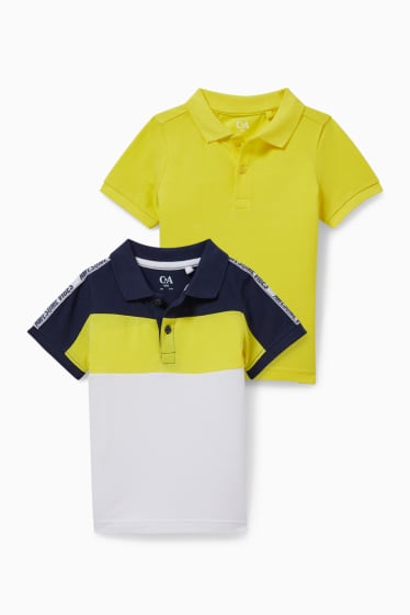 Niños - Pack de 2 - polos - amarillo