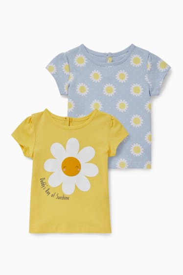 Bébés - Lot de 2 - T-shirts pour bébé - jaune clair