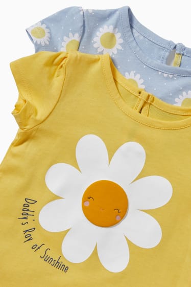 Babies - Multipack of 2 - baby short sleeve T-shirt - light yellow