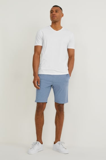 Men - Sweat shorts - Flex - LYCRA® - blue-melange