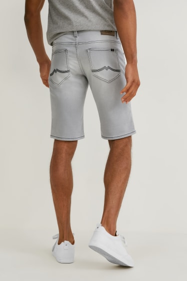 Men - MUSTANG - denim shorts - mid waist - Chicago - denim-light gray