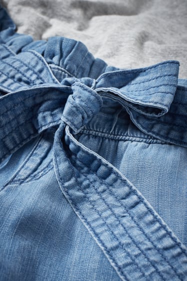 Dames - Zwangerschapsshorts - Tencel™ - jeansblauw