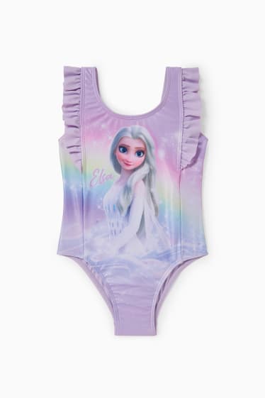 Enfants - La Reine des Neiges - maillot de bain - LYCRA® XTRA LIFE™ - effet brillant - violet clair