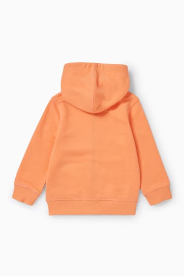 Children - Zip-through sweatshirt with hood  - neon orange
