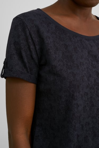 Damen - Basic-T-Shirt - dunkelblau