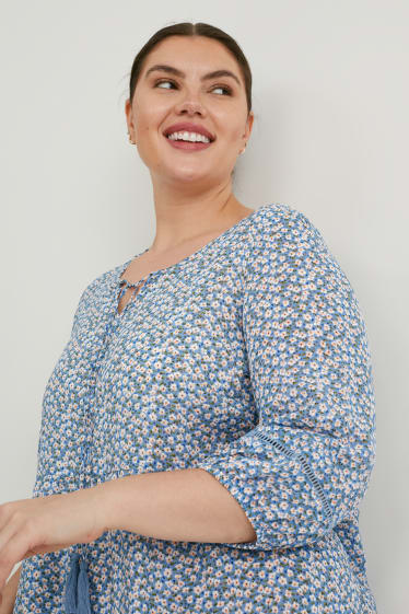 Women - Dress - floral - blue