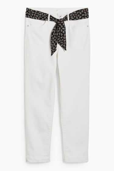 Women - Trousers - slim fit - LYCRA® - white