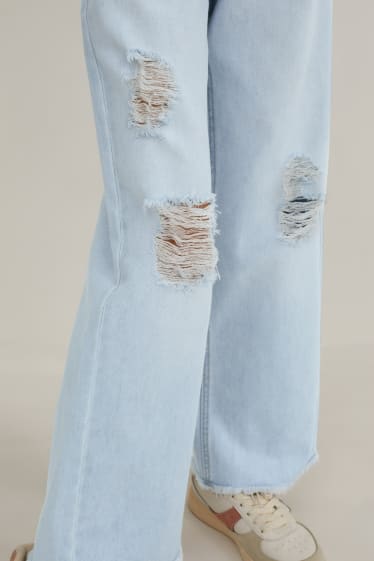 Children - Wide leg jeans - denim-light blue