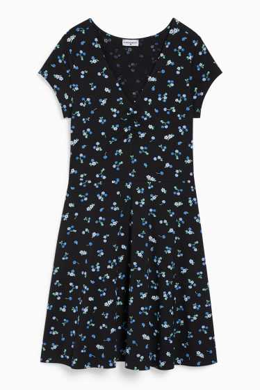 Women - CLOCKHOUSE - A-line dress - floral - black