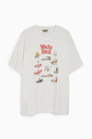 Heren - T-shirt - Wacky Races - wit