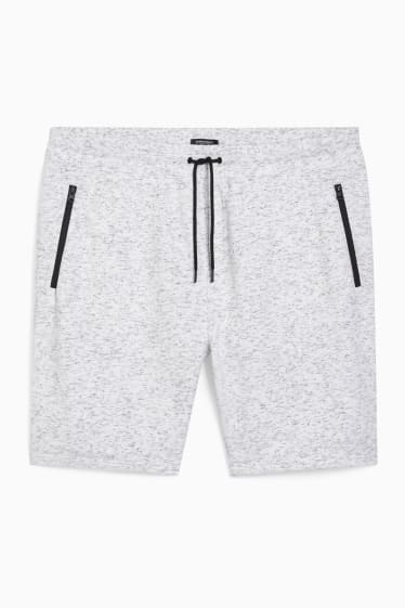 Men - CLOCKHOUSE - sweat shorts - white-melange