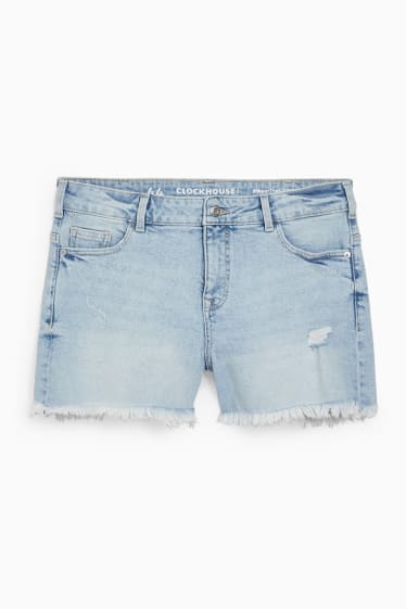 Teens & Twens - CLOCKHOUSE - Jeans-Shorts - High Waist - LYCRA®  - helljeansblau